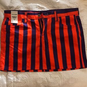 Orange and Purple stripped skirt